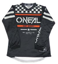 Černo-šedé kostkované sportovní triko s nápisem O´neill