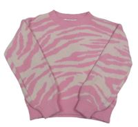 Růžový vzorovaný svetr M&S