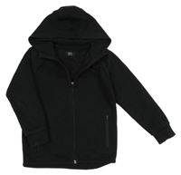 Černá propínací mikina s kapucí New Look