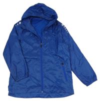 Safírová šusťáková sportovní bunda s kapucí JAKO