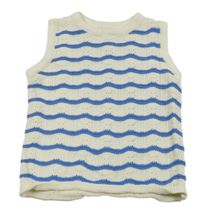 Smetanovo-modrá pruhovaná pletená vesta F&F