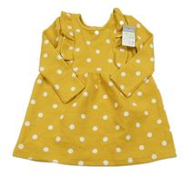 Nové - žluté puntíkaté teplákové šaty Primark