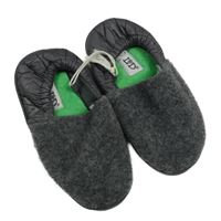 Nové - Tmavošedé flaušovo/šusťákové bačkory Lily & Dan vel.29