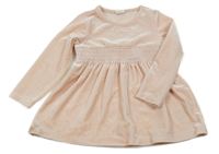 Světlerůžové sametové šaty H&M