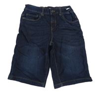 Tmavomodré teplákovo/riflové kraťasy C&A