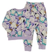 Lila-fialové plyšové pyžamo s Squishmallows Tu