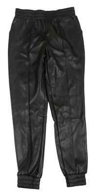Černé koženkové kalhoty Primark