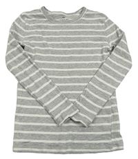 Šedo-bílé pruhované triko H&M