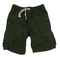 Khaki plátěné kraťasy s kapsami F&F