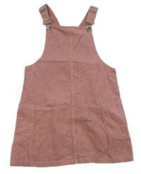 Světlerůžové manšestrové laclové šaty Primark
