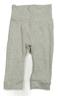 Šedé žebrované tepláky 