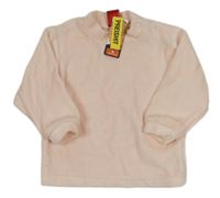 Nové - Světlerůžová sametová mikina Little King