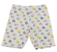 Bílé elastické kraťasy s jahůdkami Matalan