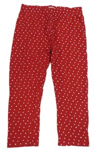 Červené legíny s puntíky Fammy