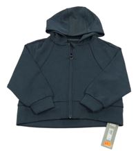 Nové - Tmavošedá propínací sportovní oversize crop mikina s kapucí Dunnes