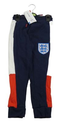 Nové - Tmavomodro-červeno-bílé tepláky England