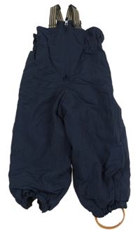 Tmavomodré šusťákové laclové oteplovačky Wheat