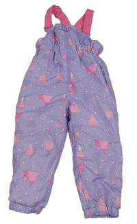 Levandulové šusťákové laclové oteplovačky s horami So Cute