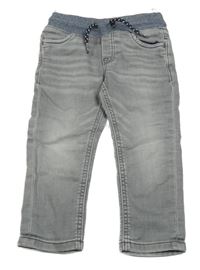 Šedé teplákové rifle s pruhovaným pasem C&A