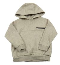 Béžová melírovaná mikina s klokankou a kapucí F&F