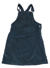 Tmavomodré manšestrové laclové šaty Zeeman 