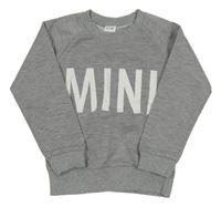 Šedá melírovaná mikina s nápisem 