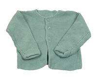 Zelenošedý propínací svetr M&S