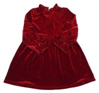 Červené sametové šaty Dunnes