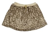 Zlatá flitrová sukně Zara 