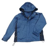 Modro-tmavomodrá šusťáková jarní funkční bunda s kapucí Crivit