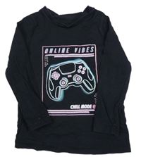 Černé triko s joystickeym George 