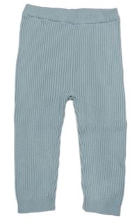Světlemodré pletené žebrované kalhoty George