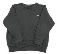 Tmavošedá mikina s dinosaurem Next