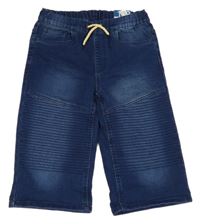 Nové - Tmavomodré teplákové riflové kraťasy Y.F.K.