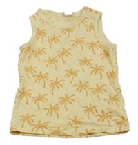 Béžové tílko s palmami H&M