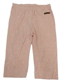 Světlerůžové proužkované capri tepláky s kotvami Yigga 