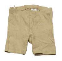 Béžové žebrované kraťasy H&M