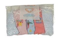 Nové - 5 pack - 3x - světlemodro-bílé + 1x světlerůžové + 1x růžové kalhotky Primark