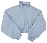 Světlemodrá šusťáková podšitá crop bunda New Look