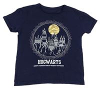Tmavomodré crop tričko s potiskem - Harry Potter a kamínky George