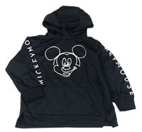 Černá sportovní mikina s Mickey a kapsou a kapucí Disney