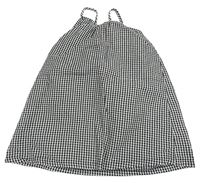 Černo-bílé kostkované krepové letní šaty PRIMARK