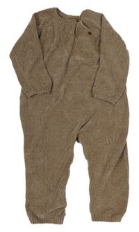 Hnědý žinylkový overal s medvědy George