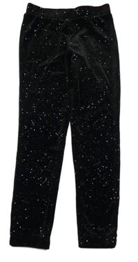 Černé třpytivé sametové legíny St. Bernard