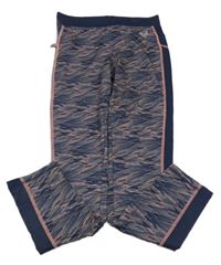 Tmavomodro-pudrovo-modré vzorované sportovní legíny YIGGA