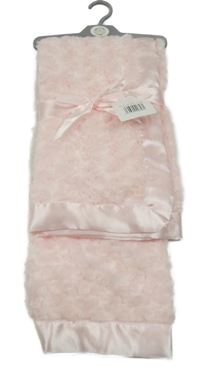 Nové - světlerůžová chlupato/saténová podšitá deka BABY WRAP