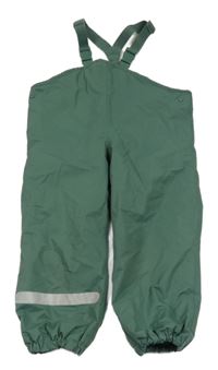 Olivové šusťákové nepromokavé laclové podšité kalhoty TCM