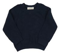 Tmavomodrý vzorovaný svetr s dinosaurem PRIMARK