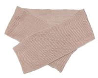 Světlerůžová žebrovaná pletená šála George
