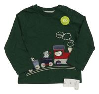 Nové - smaragdové triko s mašinkou Nutmeg